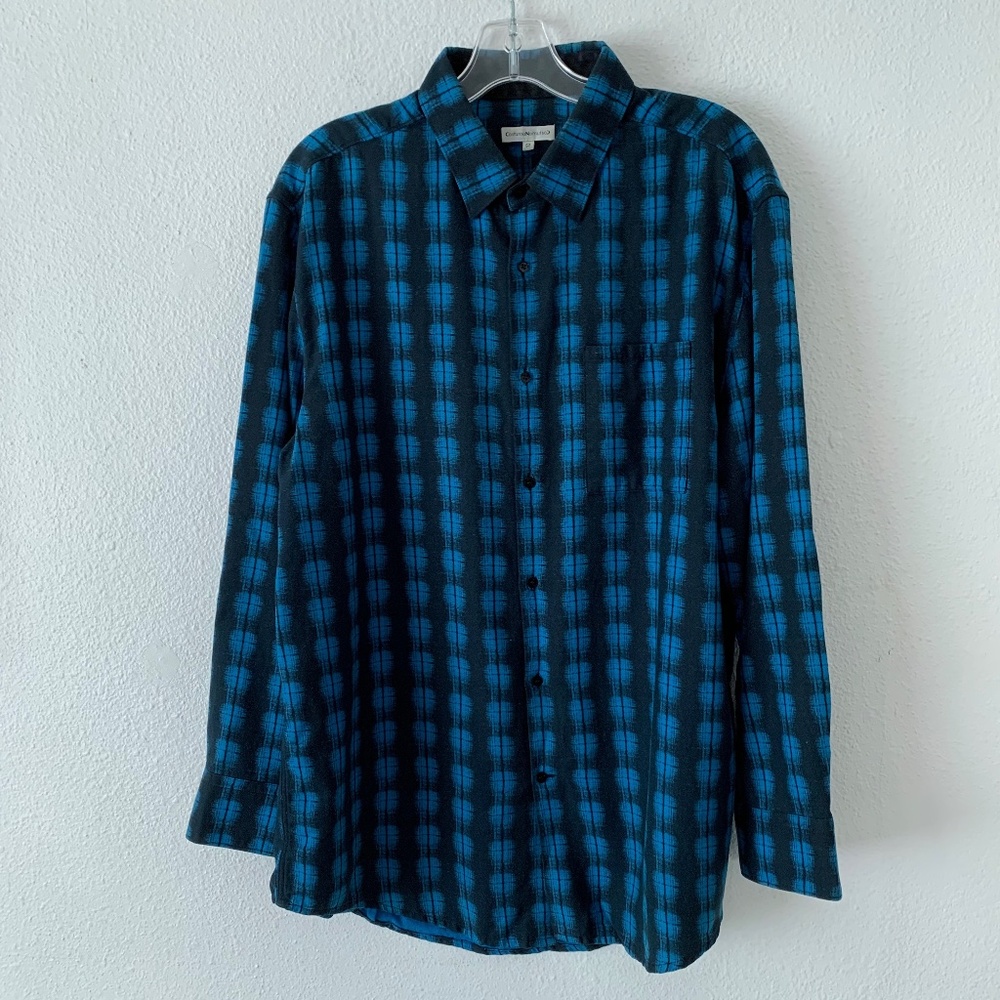 Costume National check plaid print button up shirt